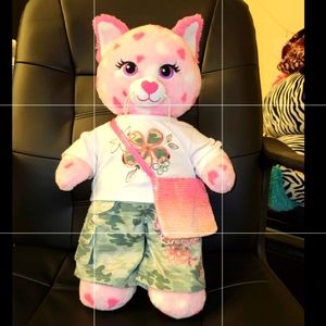 Build a Bear loveable pink hearts kitty